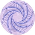 thumbnail image 1 of Ahgly Company Machine Washable Indoor Round Transitional Purple Mimosa Purple Area Rugs, 3' Round, 1 of 7