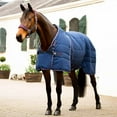thumbnail image 1 of Rambo Optimo Stable Blanket (200g Medium), Navy (Burgundy/Teal Trim), Size: 66, 1 of 1