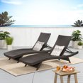 thumbnail image 3 of PE Rattan Foldable Backrest Chaise Lounge Set of 2, Outdoor Pool Folding Recliners, Adjustable Patio Chairs Wicker Lounge Chairs for Outside Beach Poolside Sunbathing, 3 of 11
