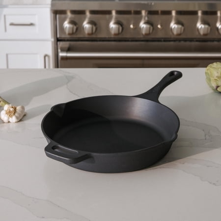 Thyme & Table 12" Smooth Milled Cast Iron Skillet