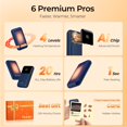 thumbnail image 3 of Calentadores de manos Hotdot recargables, paquete de 2 unidades, 6400 mAh con pantalla LED, 3 of 9