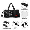 thumbnail image 4 of Balery French Bulldog Bolsa de Gimnasio para Mujeres y Hombres, Bolsa de Viaje Impermeable, Bolsa de Fin de Semana con Compartimento para Zapatos y Bolsillo Húmedo, 4 of 6