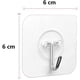 thumbnail image 2 of Piezas Ganchos Autoadhesivos Transparentes 5 kg (máx.), Para Colgar Baño, Cocina, Techo, Colgar, Pared, Puerta, Albornoces, Toallero (6 Piezas), 2 of 5