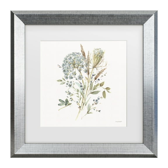 Lisa Audit 'Bohemian Blue 05 on white' Matted Framed Art