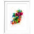 thumbnail image 2 of Art.com Ireland Map Paint Splashes Art Print by Michael Tompsett, White Frame Wall Art, 17" x 21", 2 of 5