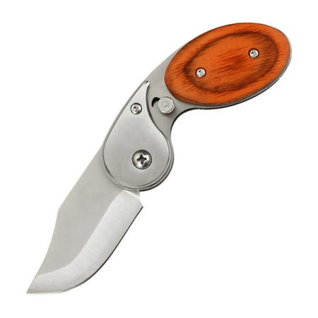 Kingtowag Package Opener Folding Wooden Handle Folding Pocket Knife with Colorful Wooden Handle Compact 3.2-Inch Size Durable for Camping Fishing and Everyday Tasks.