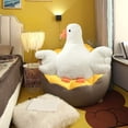 thumbnail image 4 of Cojín de asiento de sillón Cojín de silla en forma de acogedor Cojín de asiento de felpa Cojín de asiento cálido y perezoso de oficina Cojín de - blanco Sunnimix cojín de asiento suave, 4 of 8