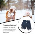 thumbnail image 3 of Jumpingount Guantes de invierno para mujer, cubiertas para manos, calentadores de manos, estilo Simple, antideslizante, tejido, guante para niñas, accesorio guantes y mitones azul marino Jumpingount AP011251-12B, 3 of 6
