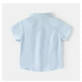 thumbnail image 3 of WOYY Boys Short Sleeve Button Down Shirt School Casual Shirt, Sizes 1-6 & Husky, 3 of 3
