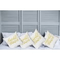 thumbnail image 2 of Ambesonne Yellow Throw Pillow Cover 4 Pack, Bride Party Lettering, 24", Yellow and White, 2 of 5