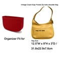 thumbnail image 4 of Organizador de bolsos con inserto apto para bolso de hombro estilo hobo con cremallera y bolsillo ergonómico de Coa Ch vintage, forro interior, 4 of 5