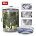 thumbnail image 3 of 12oz Tumblers Green Brown Camo Forest Pattern Vacuum Insulated Stainless Steel Travel Tumbler Cups Mug with Lid and Straw for Beer,Coffee,Beverages with Cleaning Brush for Cold & Hot Drinks, 3 of 5