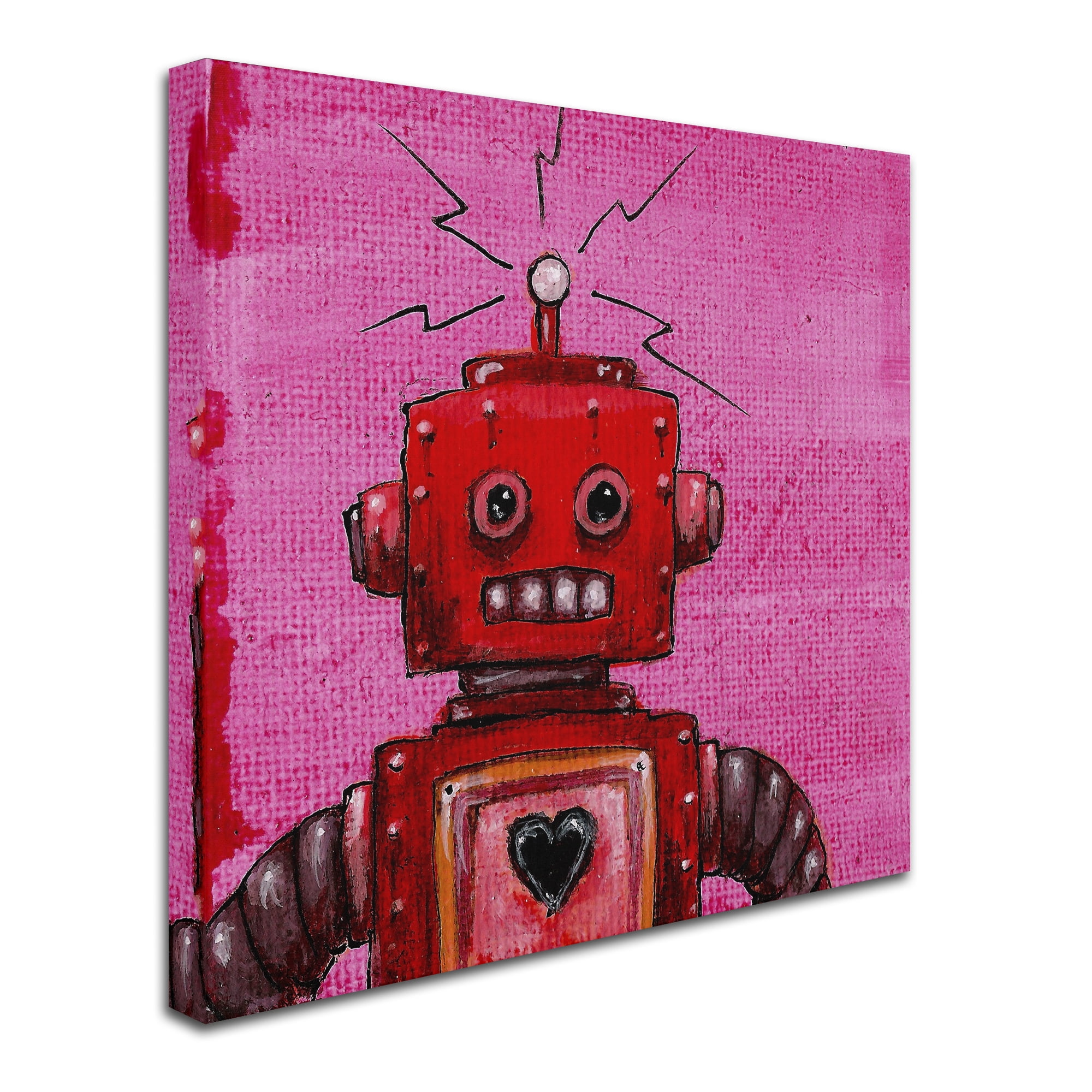 Craig Snodgrass 'Orangebot' Huge Canvas Art 35 x 35