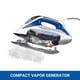 thumbnail image 2 of Plancha de vapor Reliable Velocity 240IR de 1800 W: generador de vapor compacto para ropa, costura, acolchado y manualidades. Suela de aluminio anodizado. Planchado a vapor continuo., 2 of 5