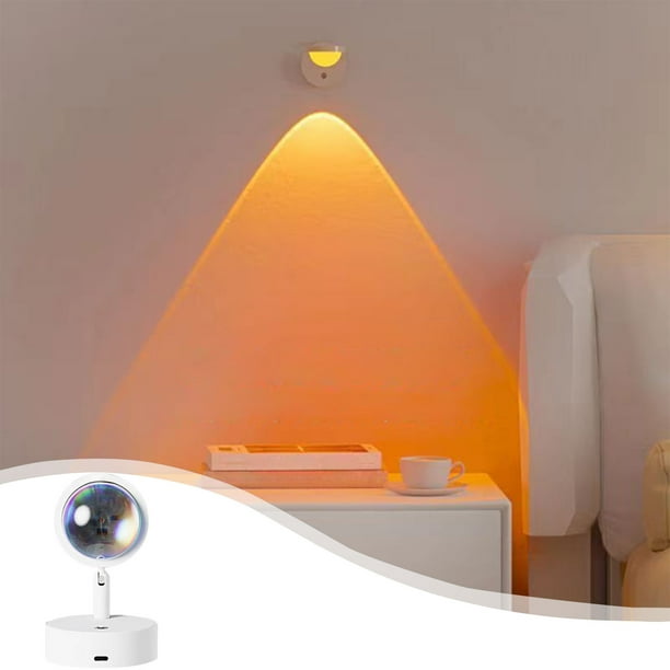 Lámpara Proyector De Atardecer Recargable, Inalámbrica, Luz Nocturna Colgante Para Dormitorio, Sala De Estar, Iluminación Ambiental