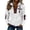 #0158-Multicolor, variant on Womens Tops Long Sleeve Half Zip Neckline Fleece Trim Distressed Print Contrast Detail Casual Daily Weekend Brunch Soft Blouses Gift