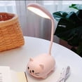 thumbnail image 1 of Mini cat night light usb rechargeable foldable for kids room pink, 1 of 5