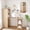Natural Wood + MDF, variant on Stretchable Foldable Office Desk with Storage Shelves, Rolling Mobile Writing Desk with Lockable Wheels, Multi-functional Study Computer Desk for Back to School Dorm Home Small Apartment Office Use