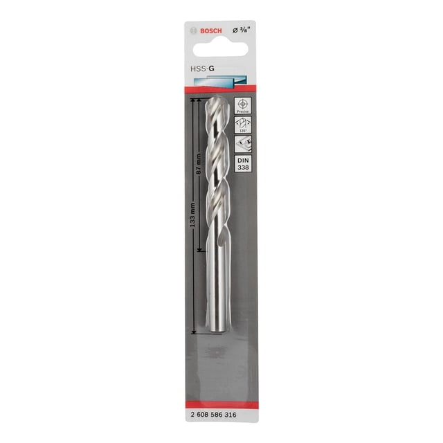 Broca Hss-G Bosch 3/8"X3 27/64" Cilíndrica