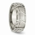 thumbnail image 4 of Grey Titanium Ring Band Wedding 8mm Brushed and Polished, 4 of 6