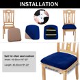 thumbnail image 4 of Unique Bargains 6Pcs Velvet Dinning Chair Seat Cover Elastic Stretchable Slipcovers Royal Blue, 4 of 8