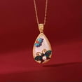 thumbnail image 4 of K-KED Various necklaces Flowers Butterflies Cloisonne Retro Pendant Necklace Female-#34, 4 of 9