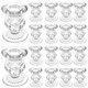 thumbnail image 1 of Portavelas cónicos de vidrio SHOHAYTO, cristal transparente, 18 unidades, 1 of 8