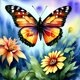 thumbnail image 1 of Pintura de diamante 5D bricolaje taladro redondo completo mariposa decoración del hogar (A2935) Hugtrwg Para estrenar, 1 of 9