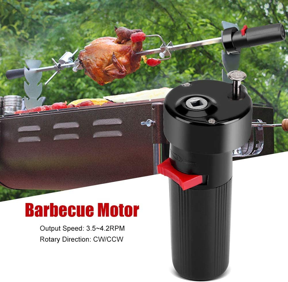 Turn Around Barbecue Rotator Motor- BBQ Roast Bracket Accessory Without Battery Color : Black Battery Operated Grill Motor,DC 1.5V D Size Solid Barbecue Rotisserie Rotator