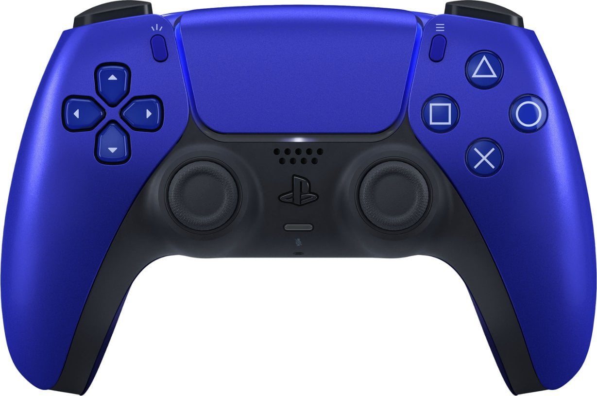 PlayStation 5 Pro 3TB SSD Digital Console with Two Controllers, White and Cobalt Blue DualSense and Mytrix Dual Controller Charger - Flagship PS5 Pro Console