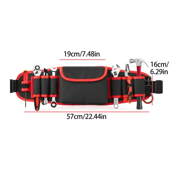 SDNall Sac de Taille Multifonctionnel en Tissu Robuste - Parfait pour Électriciens et Techniciens