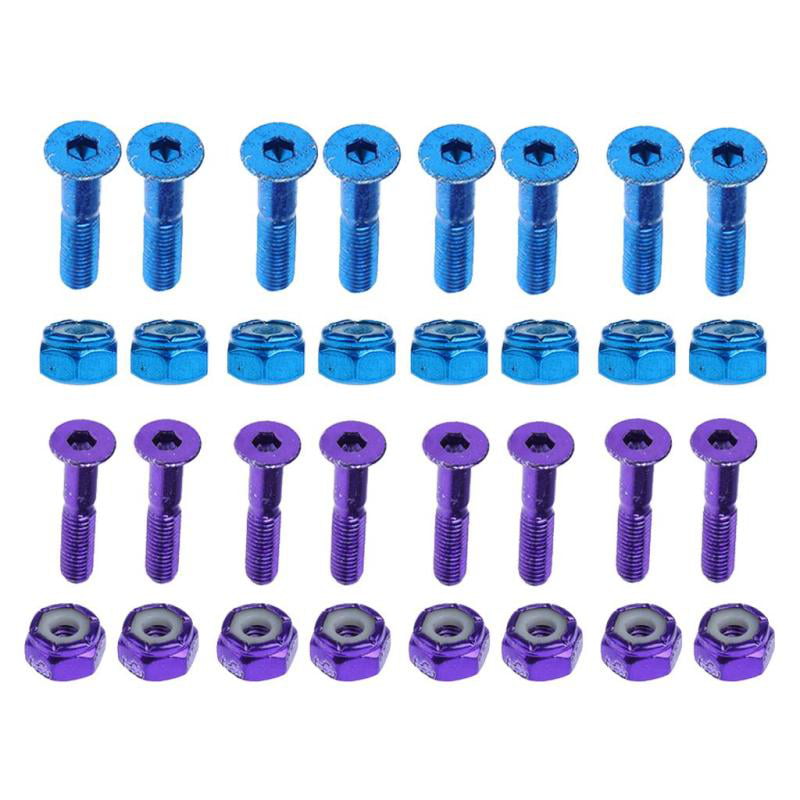 Details about   8x Mixed Color Replacement Longboard Skateboard Hardware Screws 1 Inch 