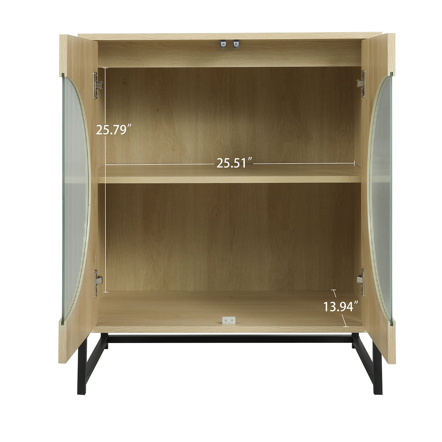 Kadyn 33" Sideboard Buffet Cabinet, Storage Cabinet with Glass Door, Kitchen Storage Cabinet for Dining Room, Natural Kadyn 33" Sideboard Buffet Cabinet, Storage Cabinet with Glass Door, Kitchen Storage Cabinet for Dining Room, Natural