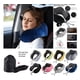 thumbnail image 4 of Almohada de viaje, almohada para el cuello 100% viscoelástica, con funda cómoda y transpirable, almohada refrescante para kit de viaje en avión, con máscara para ojos 3D, tapones para los oídos y, 4 of 4