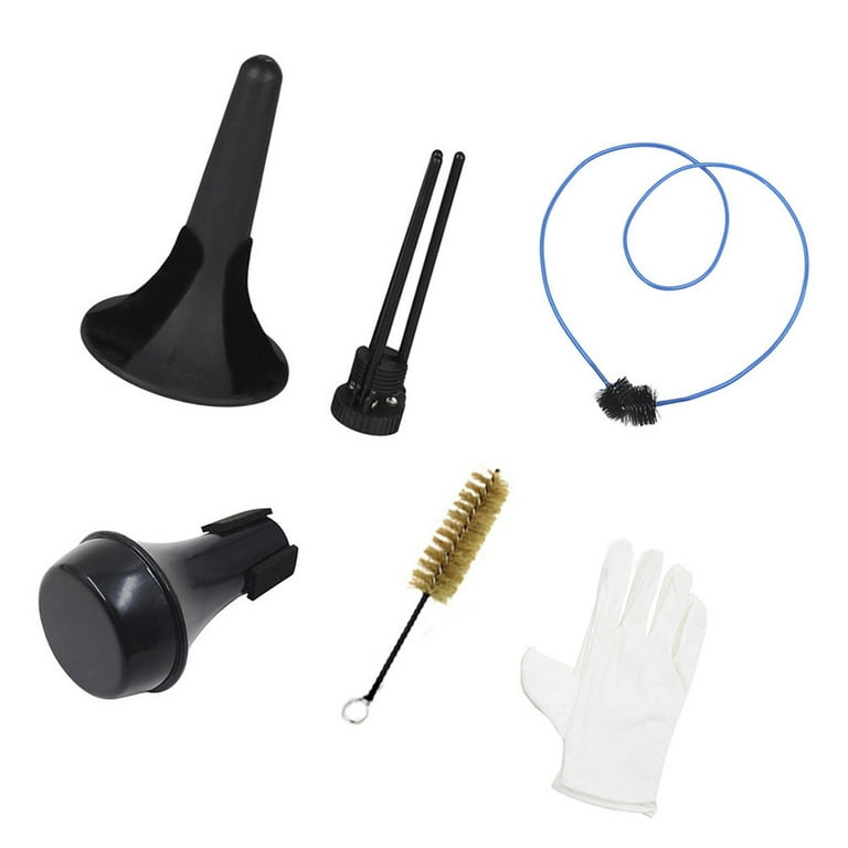 Eccomum Trumpet Accessory Maintenance Cleaning Care Kit Including Trumpet  Stand Valve Brush Flexible Snake Brush Mute Gloves