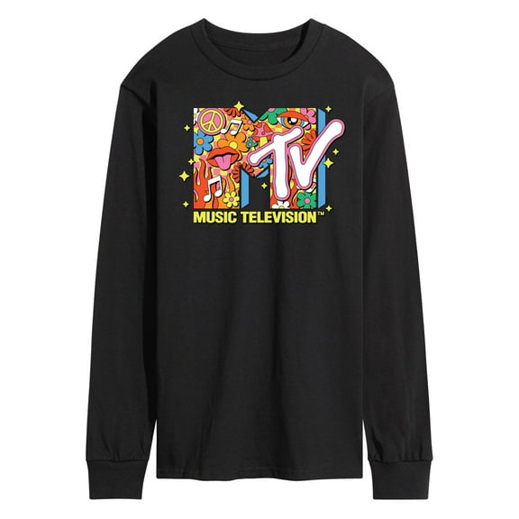MTV - Logo Retro Collage - Men's Long Sleeve T-Shirt