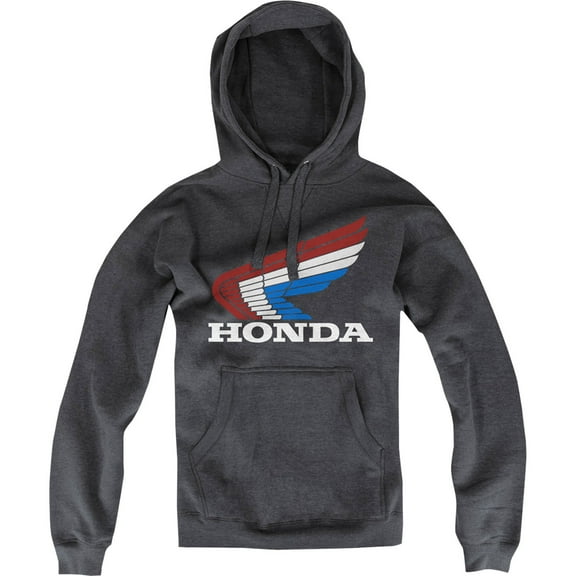 Licensed Honda Vintage Honda Wing Mens Pullover Hoody Black SM