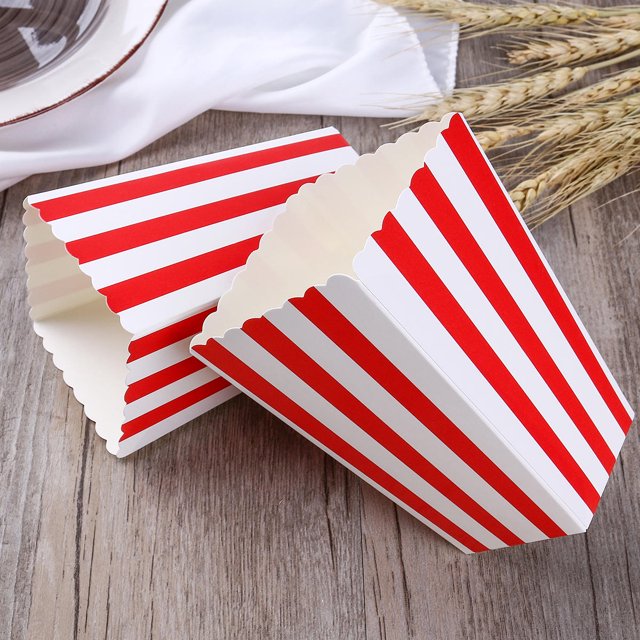 IFANLANDOR 24 Pcs Boîtes à Collation de Films pour Salle de Cinéma et Occasions Spéciales Rouge