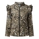 thumbnail image 5 of Traje de negocios para mujer Impreso Manga larga Cremallera Adelgazante Rebeca Abrigo Chaqueta Top Pompotops qwe19473, 5 of 9