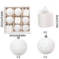 thumbnail image 3 of Christmas Tree Decoration Plastic Ornament Set Hanging Xmas Tree Ball for Xmas Holiday Wedding Party Christmas Ornaments (9 pcs), 3 of 6