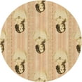 thumbnail image 1 of Ahgly Company Indoor Round Patterned Bronze Brown Area Rugs, 4' Round, 1 of 6