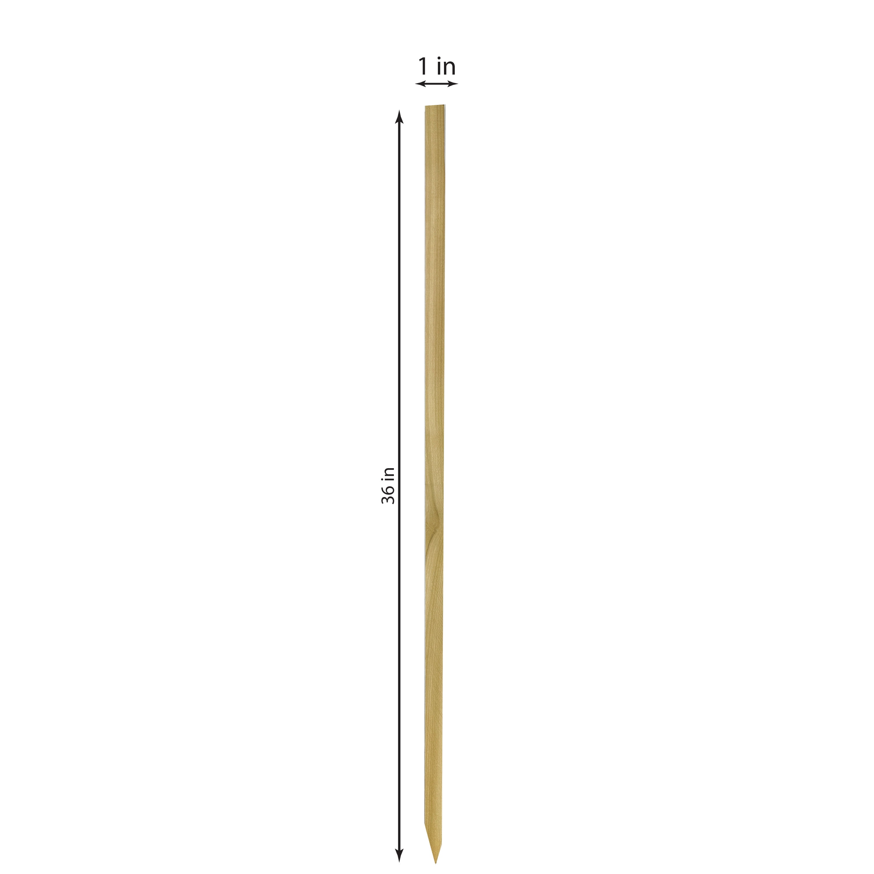 (4 pack) Hy-Ko 36-Inch Wooden Sign Stake for Garden Use, Natural, 1 Piece