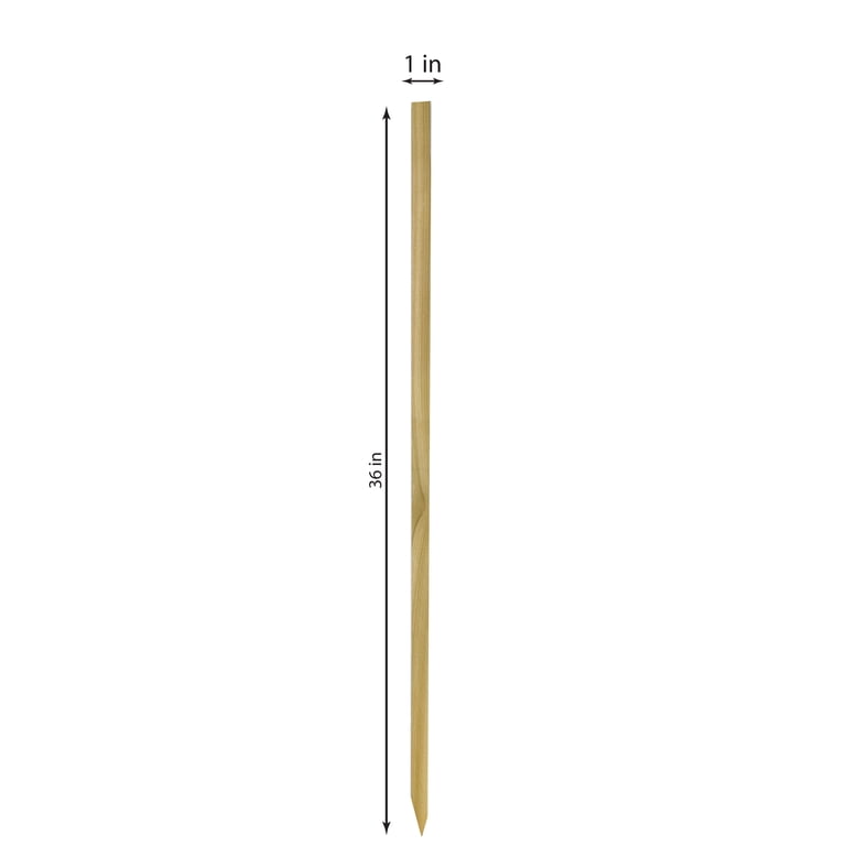 HY-KO 36-Inch Wooden Garden Sign Stake for Outdoor Use, Natural