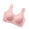thumbnail image 3 of Sujetador de mujer Sujetador Hacer subir acolchado inalámbrico Sujetador deportivo de látex desmontable Ropa interior superior, Rosa, XL Eigraketly AP001365-04, 3 of 7
