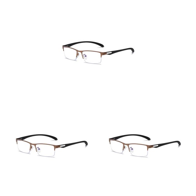 Jumpingount Gafas de lectura rectangulares para mujer, gafas de sol polarizadas cuadradas, montura de gafas, lentes transparentes, lentes marrones Type1 NO1