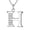 Silver H, variant on Necklace Popular Silver Plating Copper English Letters Rhinestone Pendant Chain for Party