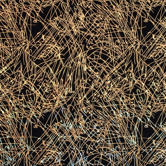 Stretch Nylon Spandex Fabric with Dancing Splash Hologram Foil | Spandex Palace