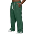 thumbnail image 6 of ZUBMGKTE Pants for Men Casual Elastic Waist Loose Straight with Pockets, 6 of 7