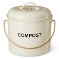 thumbnail image 1 of FRAÎCHE Spring Cream Kitchen Compost Bin, 3 litre, 1 of 5