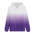 thumbnail image 3 of Kaemgyyd Women's Casual Hoodies Crewneck Lightweight Long Sleeve Sweatshirt Trendy Gradient Pullover Tops with Pockets, 3 of 4